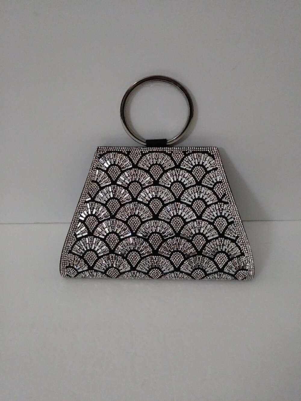 Blush Evening Black Cross-body Bag Crystal Rhinestone Bag